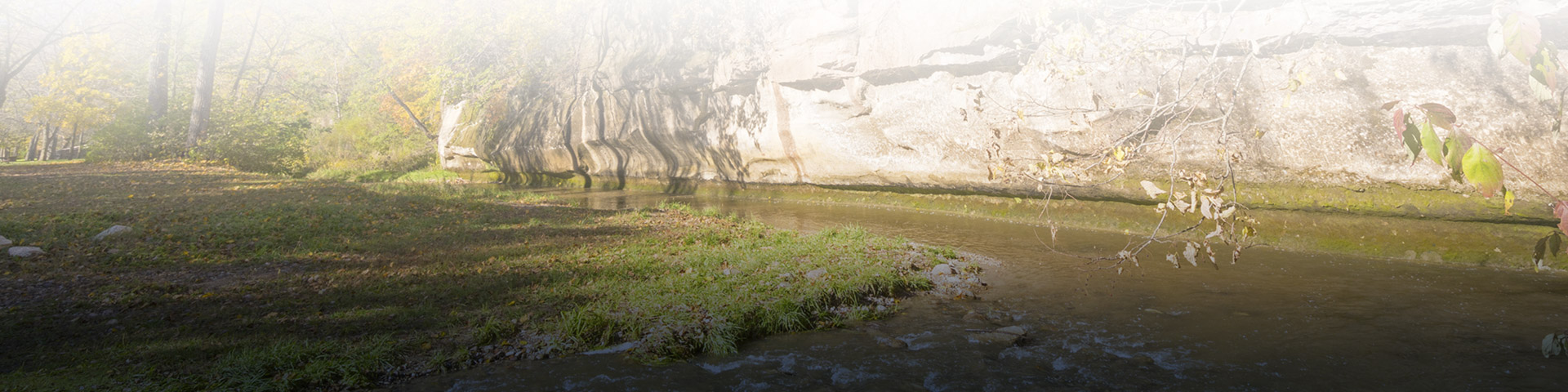 Creek near rocks